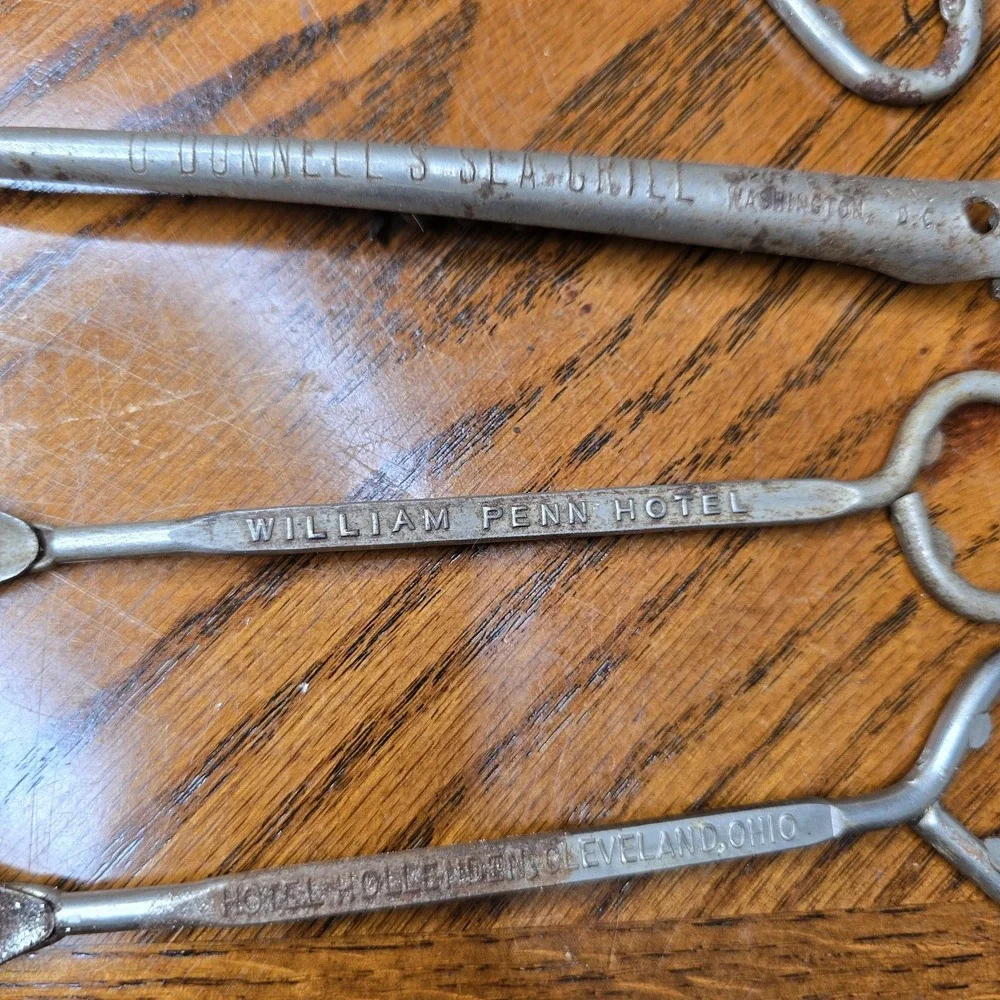 Vintage Hotel & Business Spoon Advertising Stirrer Bottle Openers Rusty 12